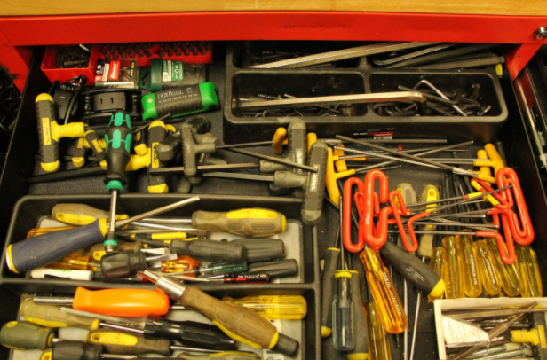 organized tool drawers