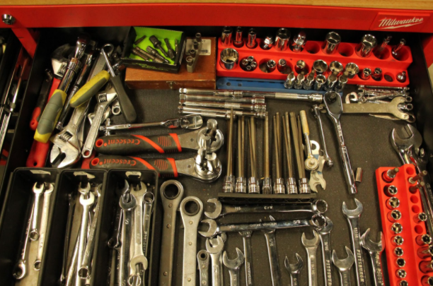 organized tool drawers
