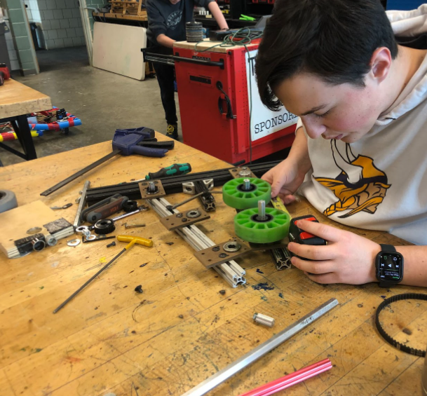 One member working on a prototype