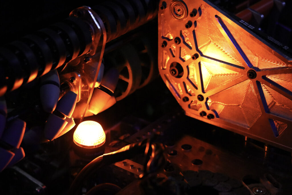 A close up of our robot's intake