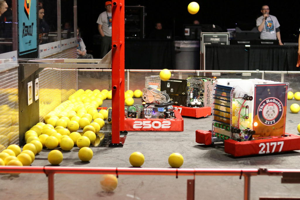 Our robot at the start of the match, getting ready for teleop