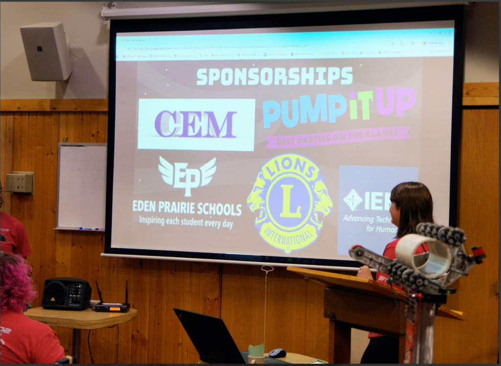 Charlotte presenting to Lions Club